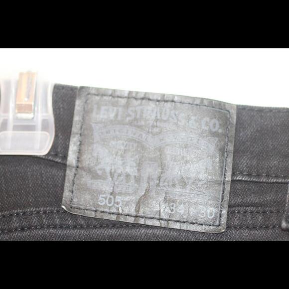 Levi's 505 Regular Fit Jeans - Black, 34Wx30L Mens Work Casual Jeans Levi Straus - Picture 9 of 13